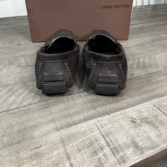 Louis Vuitton Monte CarloBrown Suede Loafers Sz 11.5 US / UK 10.5 - Picture 5 of 8